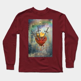 Three of Swords Tarot Long Sleeve T-Shirt